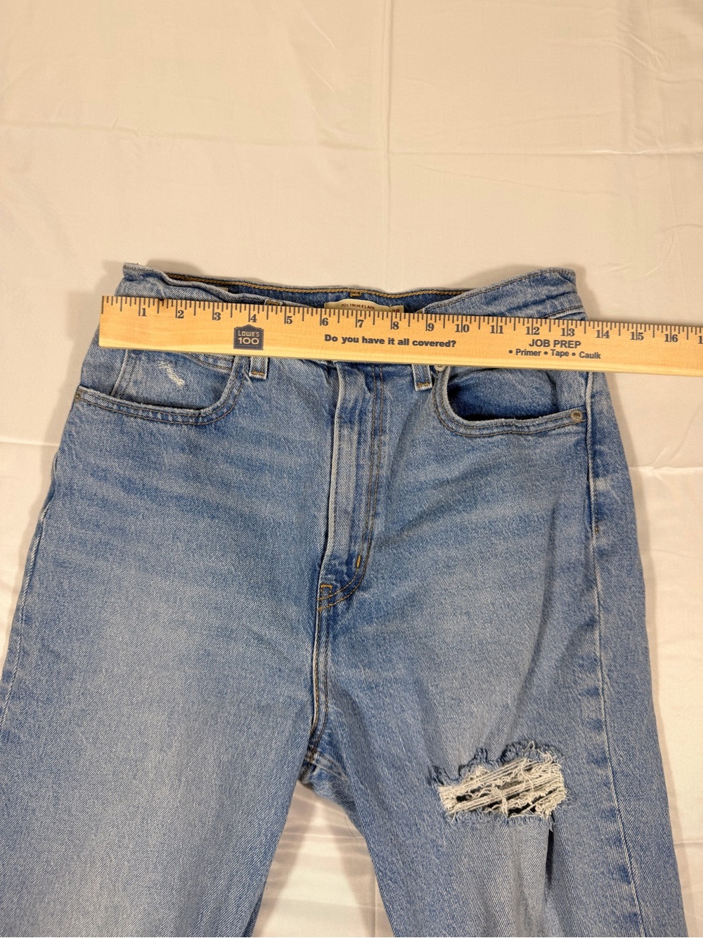 Levi’s 70s High Light Blue Distressed Flare Jeans - Picture 7 of 13